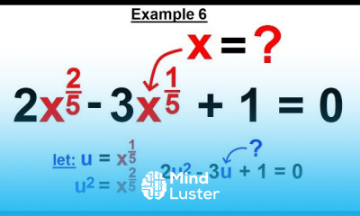 Algebra Ch 28 Quadratic Equation Special Types 6 of 8 Example 5