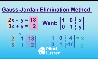 Learn Algebra Solving Linear Equations by using the Gauss Jordan ...
