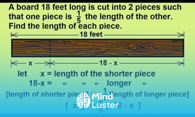 Algebra Word Problems Ratios Part 1 3