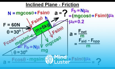 Physics 4 7 Friction Forces at Angles 6 of 8 Inclined Plane Friction