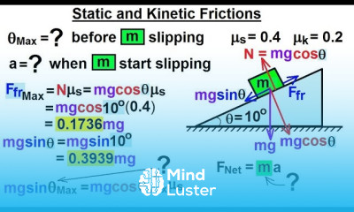 Physics Mechanics Applications of Newton s Second Law 18 of 20 Static and Kinetic Friction