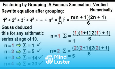 Algebra Ch 6 Factoring 20 of 55 Factoring by Grouping Verified Numerically