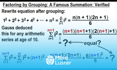 Algebra Ch 6 Factoring 21 of 55 Factoring by Grouping Verified Algebraically