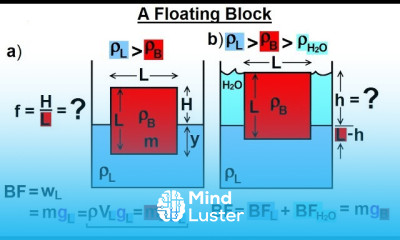 Physics Ch 33A Test Your Knowledge Fluid Statics 19 of 36 Floating Block