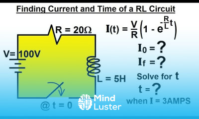 PreCalculus Logarithmic Exponential Functions 14 of 20 Calculating Current in RL Circuit