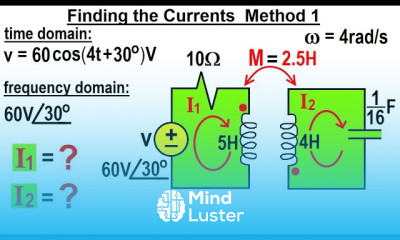 Electrical Engineering Ch 14 Magnetic Coupling 26 of 55 Finding the Currents I1 I2 Method 1