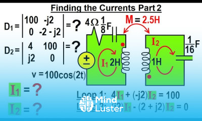 Electrical Engineering Ch 14 Magnetic Coupling 30 of 55 Finding the Currents I1 I2 Part 2