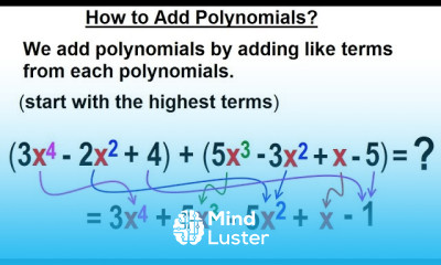 Algebra Ch 5 Polynomials 5 of 32 How to Add Polynomials