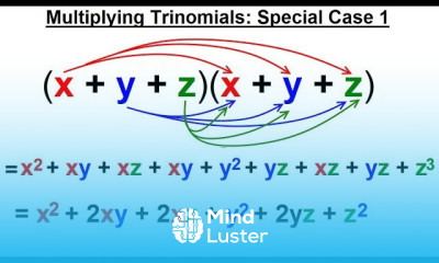 Algebra Ch 5 Polynomials 17 of 31 Multiplying Trinomials Special Case 1