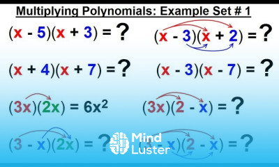 Algebra Ch 5 Polynomials 19 of 31 Multiplying Polynomials Example Set 1