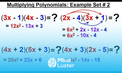 Algebra Ch 5 Polynomials 20 of 31 Multiplying Polynomials Example Set 2