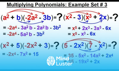 Algebra Ch 5 Polynomials 21 of 31 Multiplying Polynomials Example Set 3
