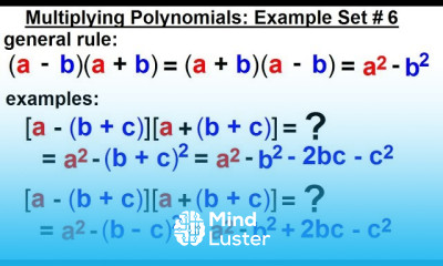 Algebra Ch 5 Polynomials 24 of 31 Multiplying Polynomials Example Set 6