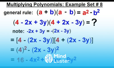 Algebra Ch 5 Polynomials 26 of 31 Multiplying Polynomials Example Set 8