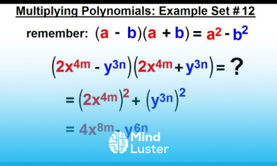 Algebra Ch 5 Polynomials 30 of 31 Multiplying Polynomials Example Set 12
