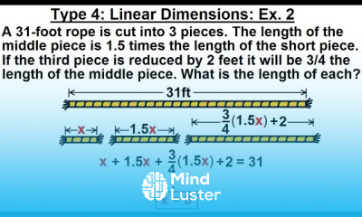 Algebra Ch 2 Word Problem 13 of 46 Type 4 Linear Dimensions Ex 2