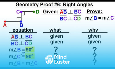 Geometry Ch 3 Proofs 14 of 17 Geometry Proof 6 Right Angles