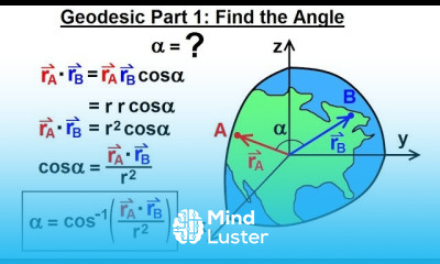 Physics Test Your Knowledge Vectors 21 of 30 Geodesic Part 1 Find the Angle