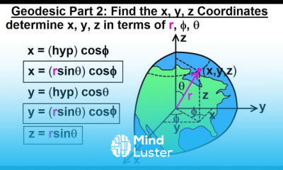 Physics Test Your Knowledge Vectors 22 of 30 Geodesic Part 2 Find the x y z Coordinates