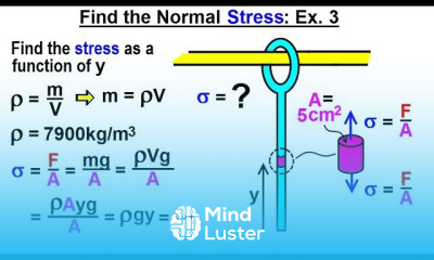 Mechanical Engineering Ch 14 Strength of Materials 9 of 43 Find Normal Stress Ex 3