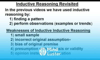 Geometry Ch 2 Reasoning and Proofs 12 of 46 What is Inductive Reasoning