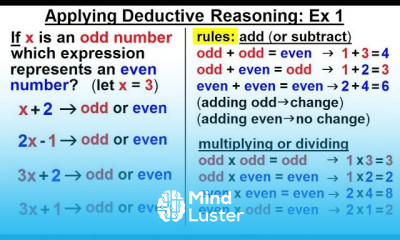 Geometry Ch 2 Reasoning and Proofs 14 of 46 Applying Deductive Reasoning Ex 1