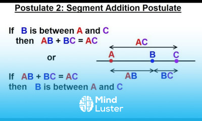 Geometry Ch 2 Reasoning and Proofs 23 of 46 Postulate 2 Segment Addition