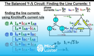 Electrical Engineering Ch 13 3 Phase Circuit 17 of 42 Find Line Current in a Y Delta Circuit 1