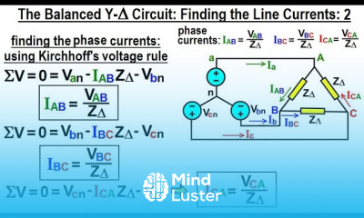 Electrical Engineering Ch 13 3 Phase Circuit 18 of 42 Find Line Current in Y Delta Circuit 2