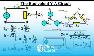 Electrical Engineering Ch 13 3 Phase Circuit 21 of 42 How to Solve Equivalent Y Delta Circuit