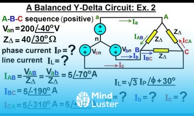Electrical Engineering Ch 13 3 Phase Circuit 23 of 53 Balanced Y Delta Circuit Ex 2
