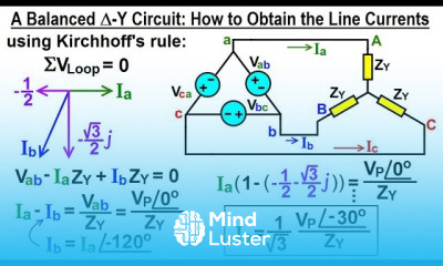 Electrical Engineering Ch 13 3 Phase Circuit 29 of 53 Balanced Delta Y Circuit Line Current