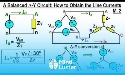 Electrical Engineering Ch 13 3 Phase Circuit 30 of 53 Balanced Delta Y Circuit Line Current