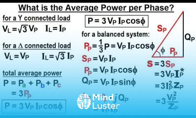 Electrical Engineering Ch 13 3 Phase Circuit 34 of 53 Average Power per Phase