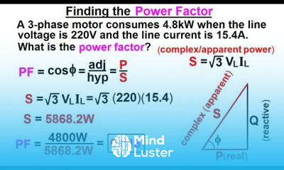 Electrical Engineering Ch 13 3 Phase Circuit 40 of 53 How to Find the Power Factor