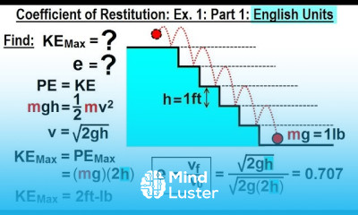 Physics Test Your Knowledge Momentum 7 of 20 Coeff of Restitution Ex 1 Part 1 2 British