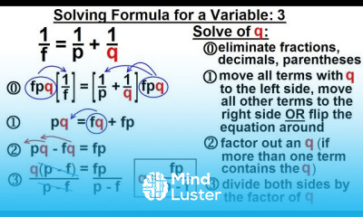 Algebra Ch 3 Formula Inequalities Absolute Value 3 of 38 Solving Formula for a Variable 3