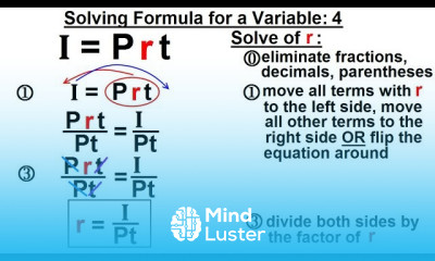 Algebra Ch 3 Formula Inequalities Absolute Value 4 of 38 Solving Formula for a Variable 4