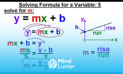 Algebra Ch 3 Formula Inequalities Absolute Value 5 of 38 Solving Formula for a Variable 5