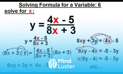 Algebra Ch 3 Formula Inequalities Absolute Value 6 of 38 Solving Formula for a Variable 6