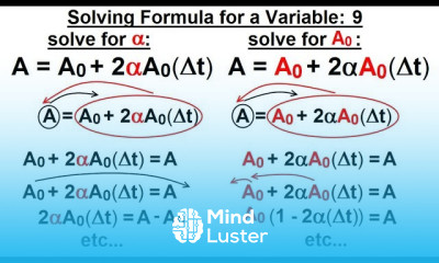 Algebra Ch 3 Formula Inequalities Absolute Value 9 of 38 Solving Formula for a Variable 9