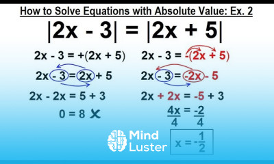 Algebra Ch 3 Formula Inequalities Absolute Value 13 of 33 Solve Absolute Values Ex 2