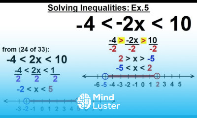 Algebra Ch 3 Formula Inequalities Absolute Value 26 of 33 Solve Inequalities Ex 5