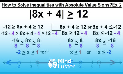 Algebra Ch 3 Formula Inequalities Absolute Value 31 of 33 Inequal w Abs Values Ex 2
