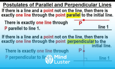 Geometry Ch 4 Lines and Angles 2 of 37 Postulates of Parallel and Perpendicular Lines