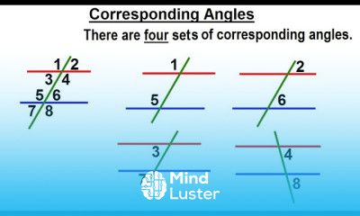 Geometry Ch 4 Lines and Angles 5 of 37 Corresponding Angles