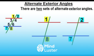 Geometry Ch 4 Lines and Angles 7 of 37 Alternate Exterior Angles