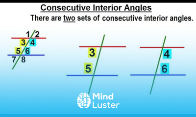 Geometry Ch 4 Lines and Angles 8 of 37 Consecutive Interior Angles