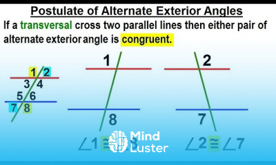 Geometry Ch 4 Lines and Angles 13 of 37 Postulate of Alternate Exterior Angles