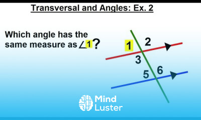 Geometry Ch 4 Lines and Angles 16 of 37 Transversals and Angles Ex 2